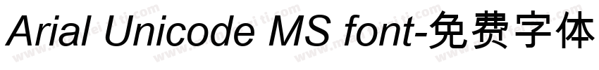 Arial Unicode MS font字体转换